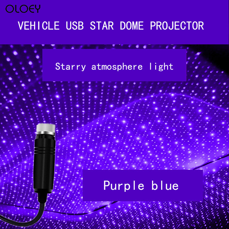 

Car Roof Star Light Interior Mini LED Starry Laser Atmosphere Ambient Projector Lights USB red Auto Decoration Night Galaxy Lamp