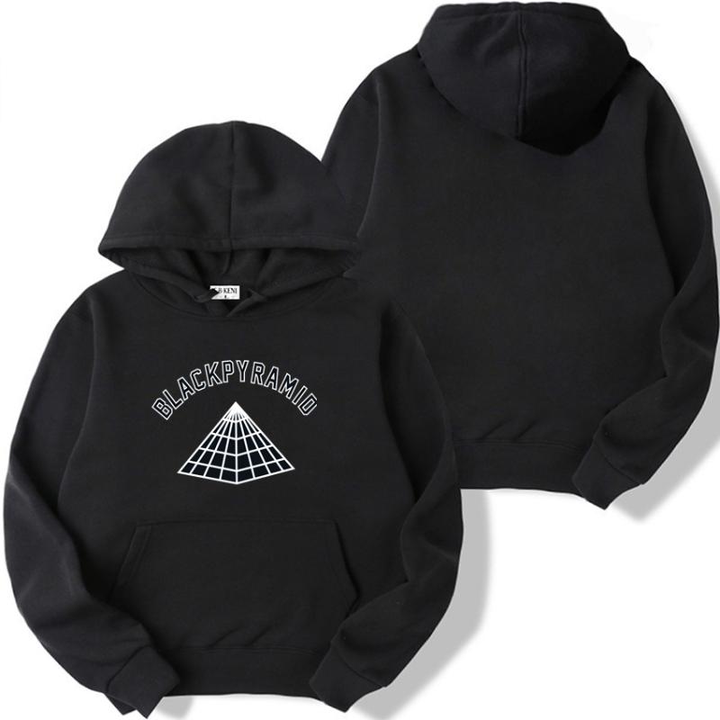

2019 Autumn Black Pyramid winter sign of light alphabet clothing for a couple of boys male men and womenautumn hoodie