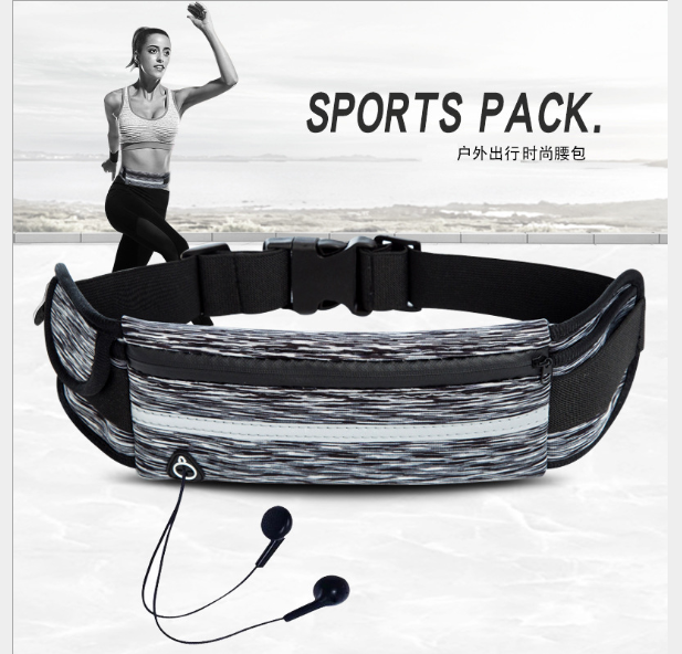 

Outdoor Gym Running Waist Bag with Headphone Hole Jogging Phone Holder Fitness Sport Accessories