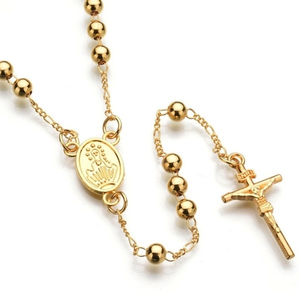18k Gold Rosary Necklace Australia 