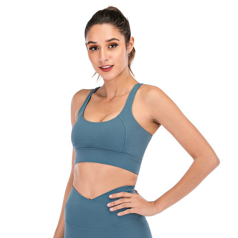

Women Sport Bras Adjustable Sexy Shockproof Yoga Vest Fitness Running Jogging Sport Underwear 2020 New Style Fitness Clothing, Da ma blue