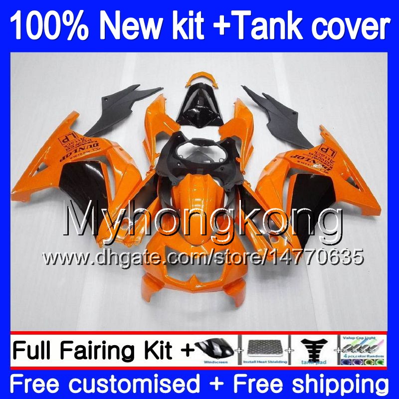

+Tank For KAWASAKI ZX-250R EX-250 ZX250R 08 09 10 11 12 201MY.33 EX250 ZX 250R EX 250 EX250R 2008 2009 2010 2011 2012 Fairings Orange black, No. 20
