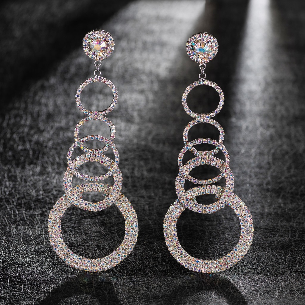 

Nightclub Sexy Golden Will Ear Nail Ornaments Long Fund Tassels Circle Circle Earrings