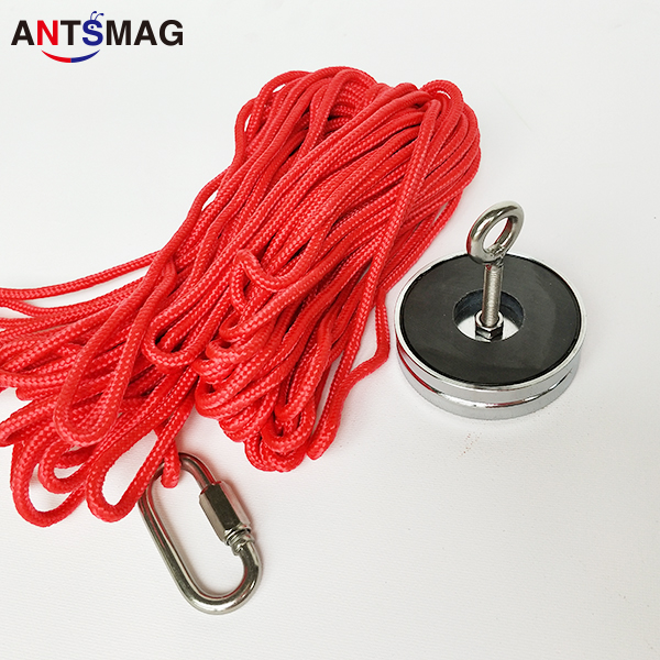 2 Heavy Duty Ropes 65ft Bracket Hydro Salvage Magnet Fishing Kit 700lb Pulling Force Combine Fishing Magnets 2 Strong Neodymium Magnets Lock Nuts Carabiners