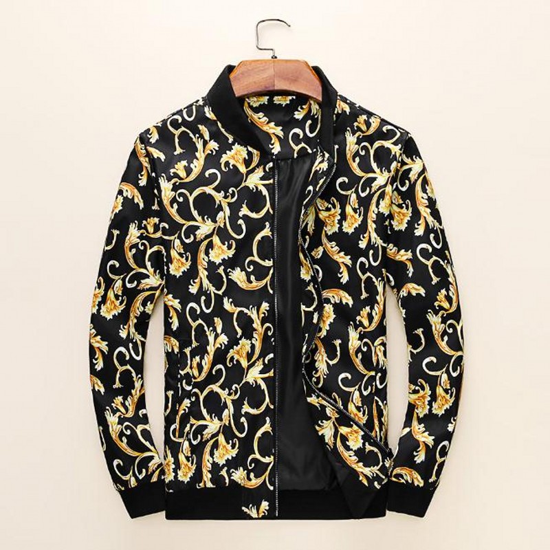 

2020 Fashion Jacket Casual Windbreaker Long Sleeve Mens Jackets Zipper Pocket printing Pattern jacket 7 style, Style1