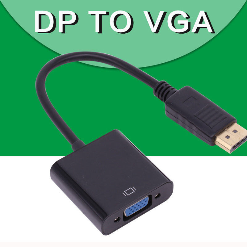 

DisplayPort Display Port DP to VGA Adapter Cable Male to Female Converter for PC Computer Laptop HDTV Monitor Projector With Opp Bag MQ50