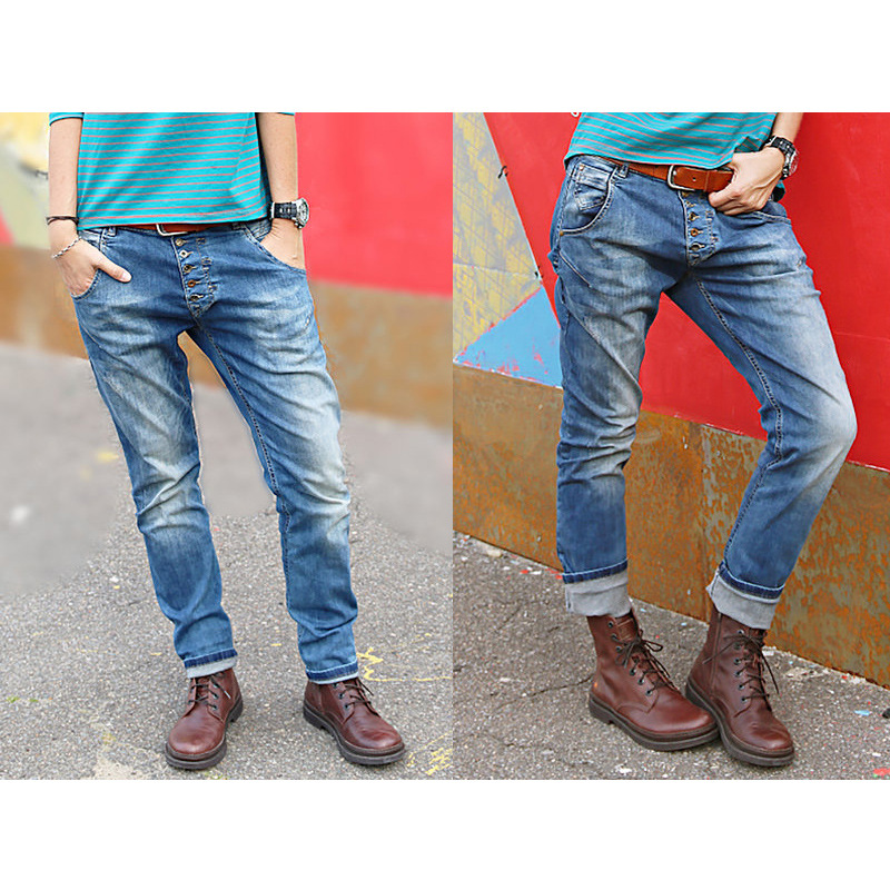 

2020 New Sexy Plus Size Women' Jeans Water Wash Pants Female Fashion, Light blue