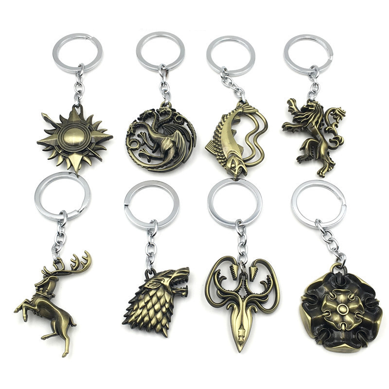 Juego De Tronos Targaryen Llavero Llavero Aleación Colgantes Chicos Chicas Accesorios