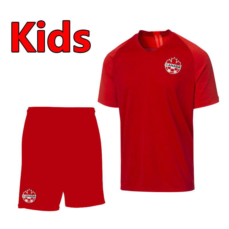 

kids Canada 19 20 SOCCER sets HOME RED jerseys 2019 Canada kids boys youth football shirt youth 2019 JERSEY home FOOTBALL SHIRTS, Black;blue