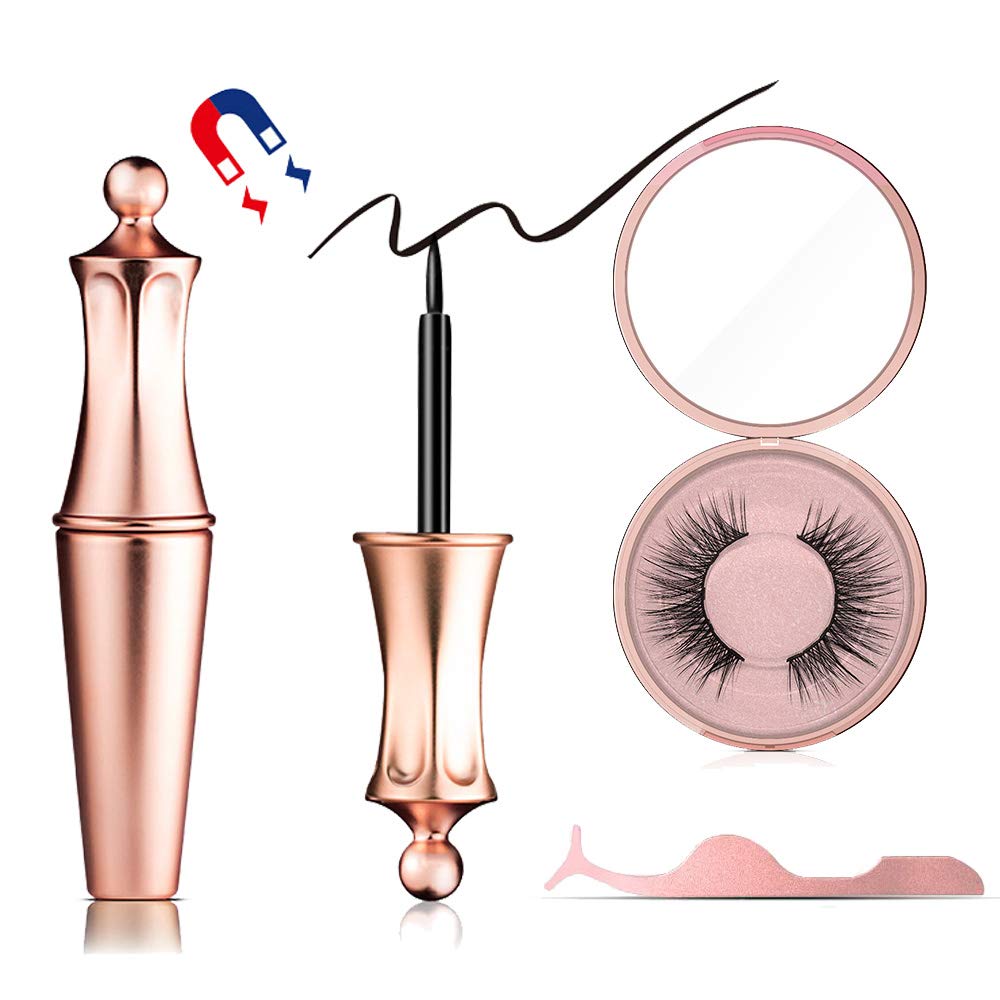 

1Set Magnetic False Eyelashes Liquid Eyeliner Waterproof Smudge proof Handmade Easy to Wear Magnetic Lashes Women Makeup Lashes