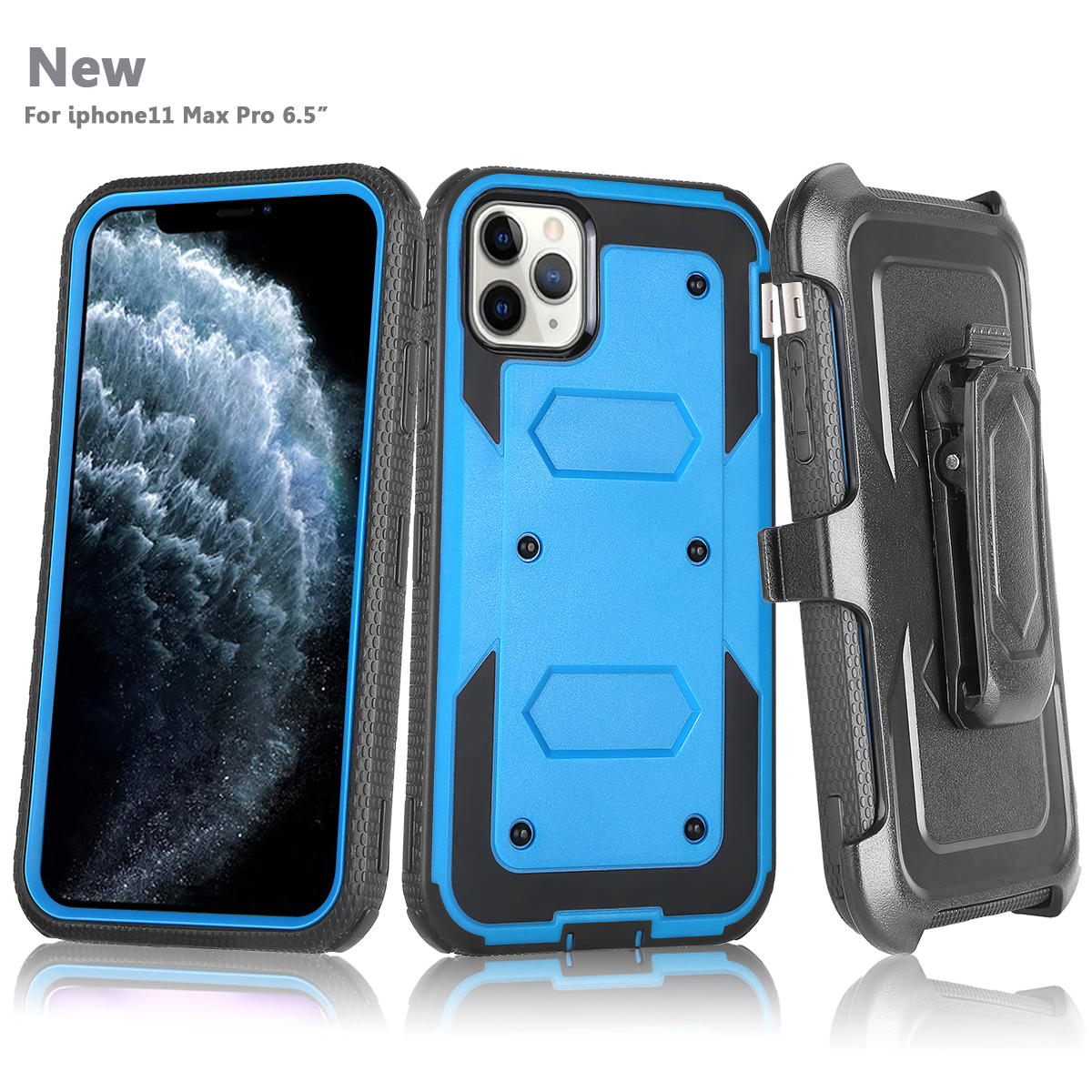 

For Samsung S20 FE A21 A11 A20S A71 A51 A01 Heavy Duty Shockproof Holster With Belt Clip Rotatable Defender Cover Built-in Screen Protector, White