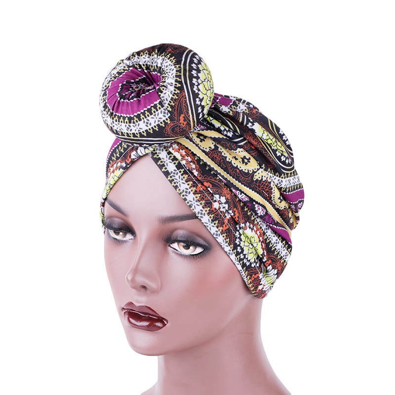 

0 Women Headwrap All Size Bandana Headwear Ladies Multicolor Hair Scarf Printed Knot Vortex Turban Milk Silk African Pattern Hat