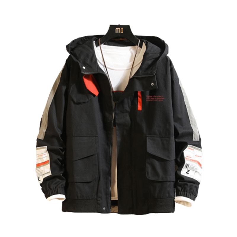 

Men's jacket jacket autumn new fashion youth hoodie loose Hong Kong style casual baseball Street sports hoodie top, White