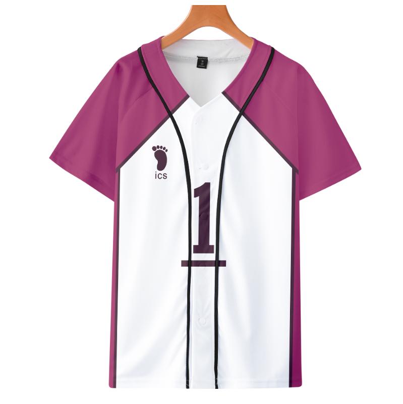 

Haikyuu Ushijima Wakatoshi Baseball uniform Jacket Fashion Short-sleeved Jacket Casual Baseball