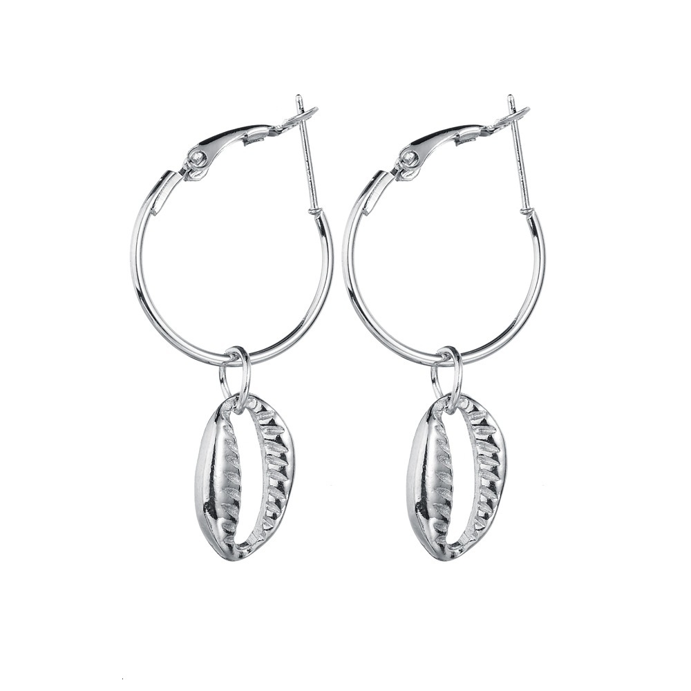

Personality Trend Shell Ear Circle Earrings Women's Eardrop Ornaments