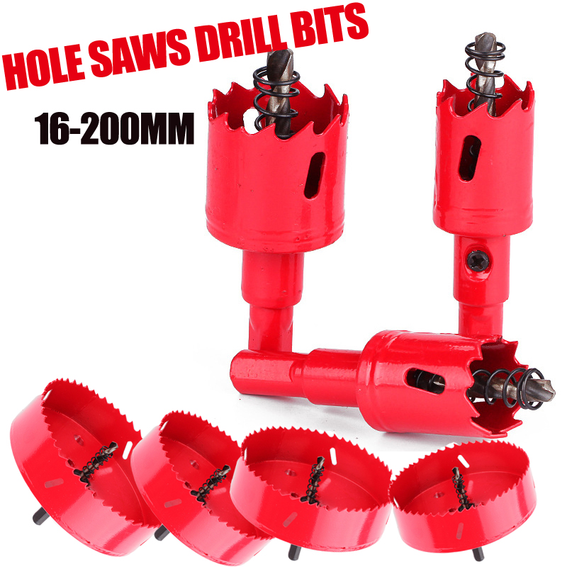 

16-200mm M42 HSS Steel Drilling Hole Saw Drill Bit Cutter Bi-Metal for Aluminum Iron Stainless Steel DIY Wood Cutter Drill Bits