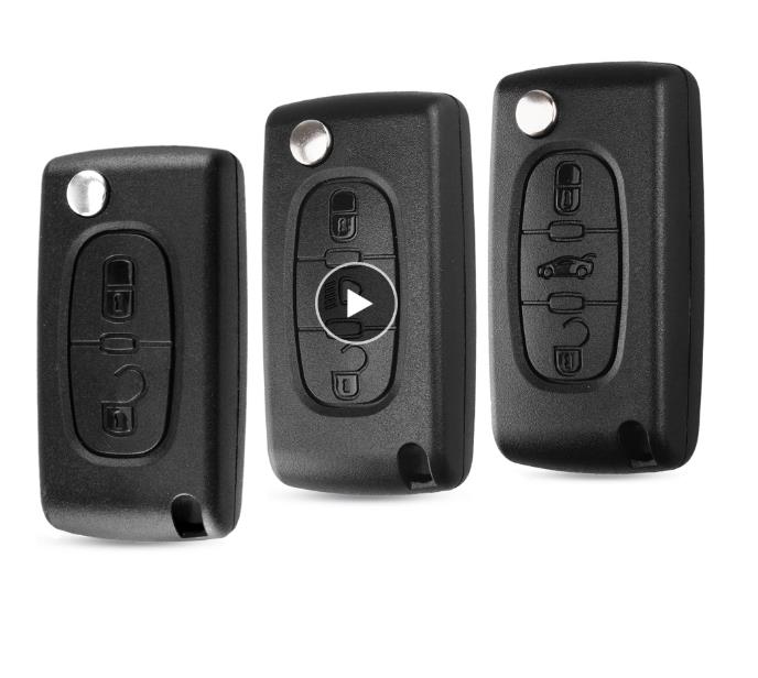 

KEYYOU Remote key Case for Peugeot 207 307 308 407 607 807 For Citroen C2 C3 C4 C5 C6 Flip Folding Car Key shell 2/3/4 Buttons