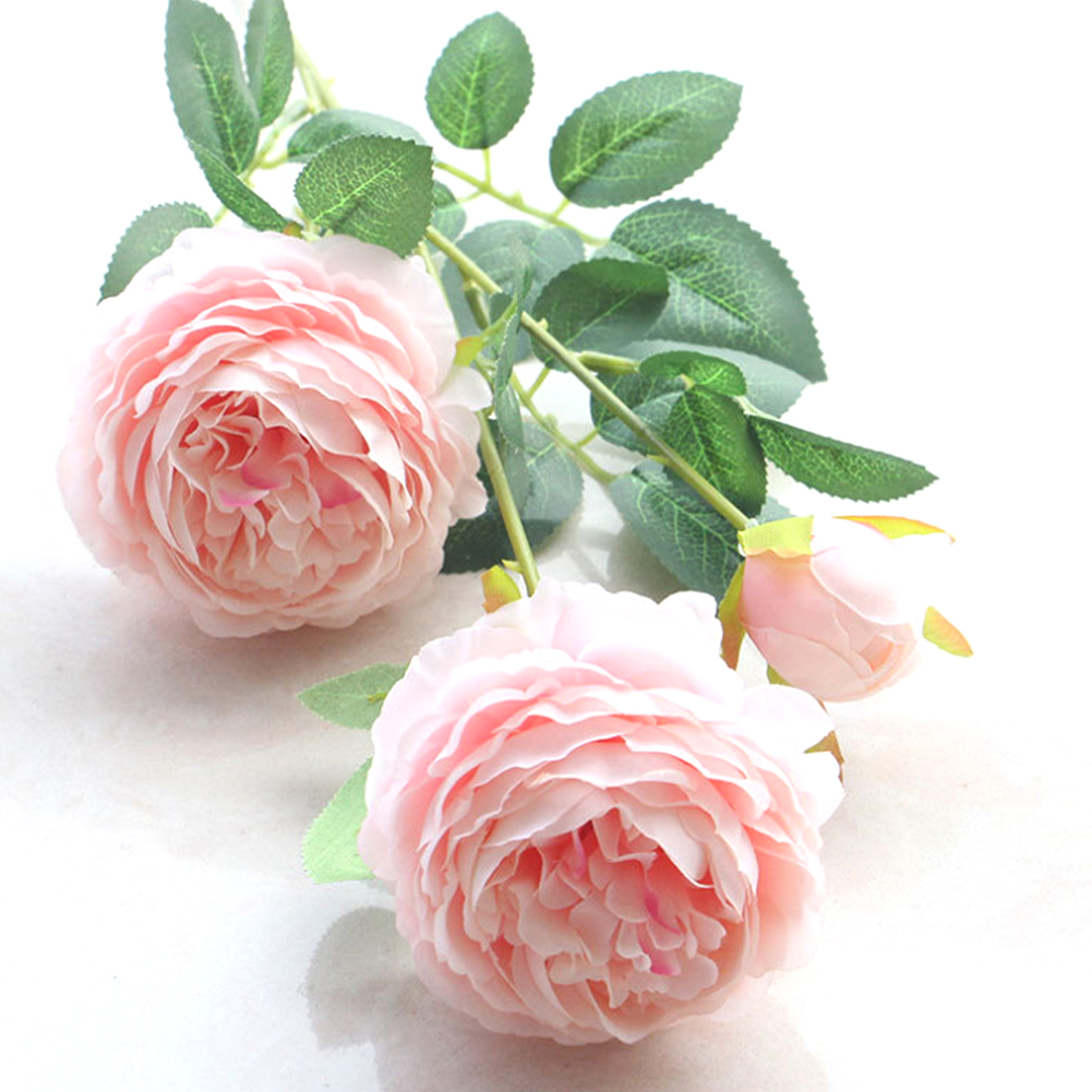 

Desktop Gifts Wedding Decor Garden Hotel Fake Peonies Holiday Lifelike Artificial Flower Party Home Floral Arrangement 3 Heads, Blue