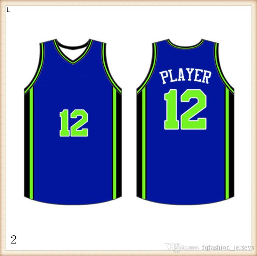 

2019 2020 Basketball Jerseys Quick Dry BLUE red Embroidery Logos Free Shipping Cheap wholesale Men Size Jersey314, Picture