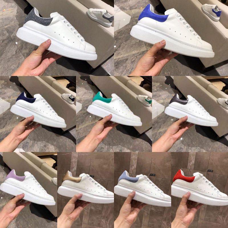 

Top Fashion Designer Women Shoe 3M Reflective White Leather Casual Shoes Girl Men Comfortable Flat Sneakers Size 36-45 With Box, Colour 5