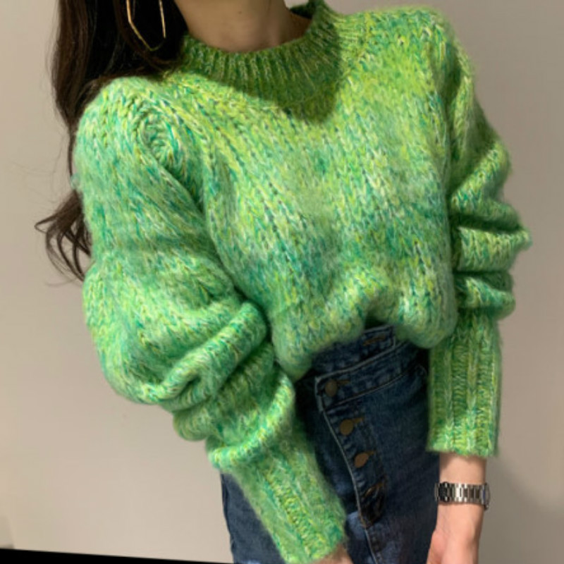

new spring sweaters women fashion green sweaters lady knitted pullovers tops, Blue