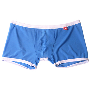 

#14005 Wholesale sexy men's underpants low rise mesh gauze transparent see-through boxer shorts underwear panties cuecas, Red