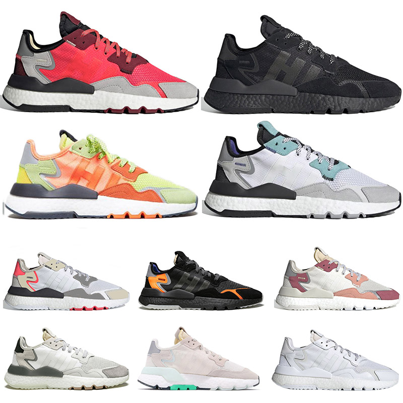 

joggers designer sneakers nite jogger 3m reflective running shoes men women triple black white mens trainers fashion sports runner 36-45, C17 36-45 light solid grey
