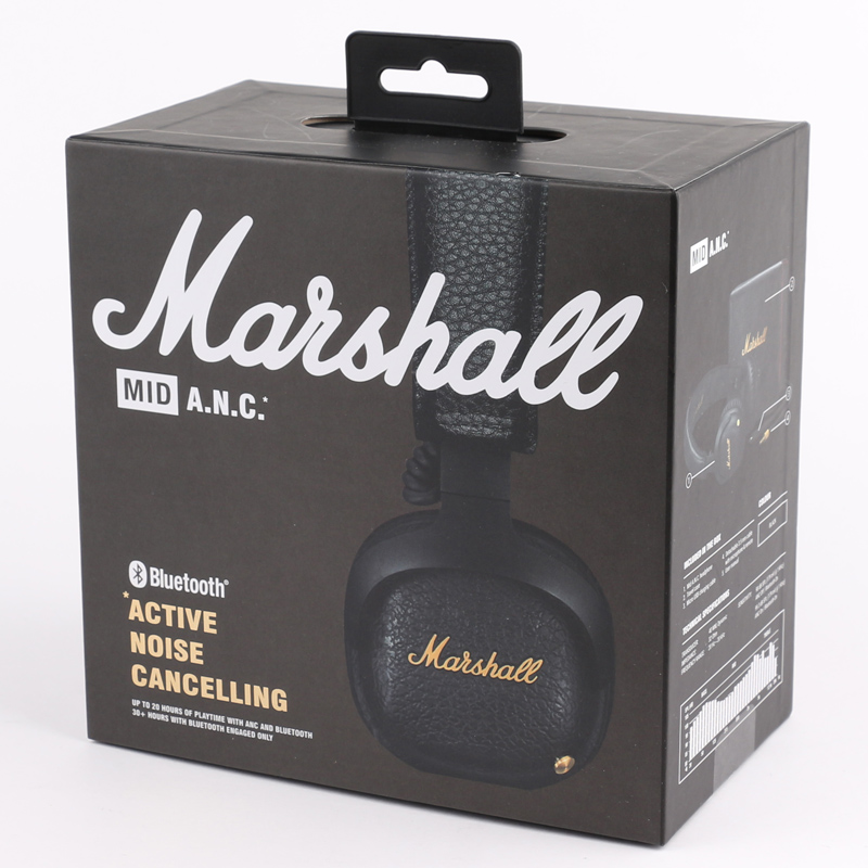 

Marshall MID ANC Bluetooth Headphones Active Noise Cancelling Wireless DJ Headphone Deep Bass Gaming Headset For iPhone Smart Phone, Black