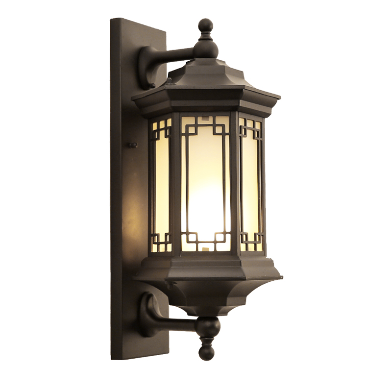 Chinese Wall Lamp Waterproof Rust-proof Garden Outdoor Lighting Balcony Corridor Aisle Retro Wall Lamps Villa Hotel Door Sconce-image-484284324