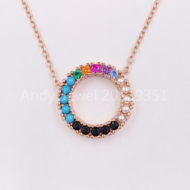 Reino Unido Damas Diseñador Lujo Plata Oro Rosa óvalos Gris Collar Joyería Regalo