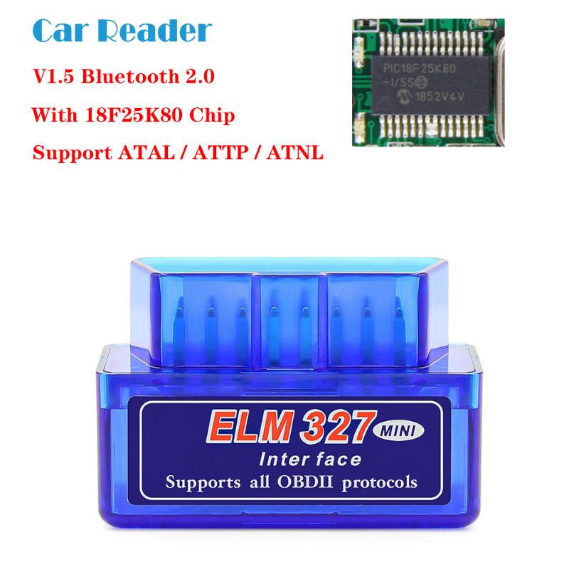 

ELM327 V1.5 Bluetooth for OBD2 protocols support Android/Windows/Symbian system with PIC18F25K80 Chip Diagnostic Tool scanner