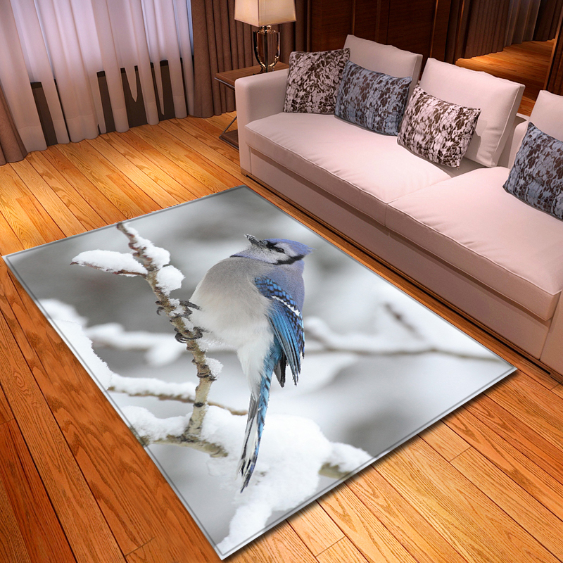 

Nordic Carpets Soft Flannel 3D Printed Area Rugs Parlor Birds Mat Rugs Anti-slip Large Rug Carpet for Living Room Decorative, No-4
