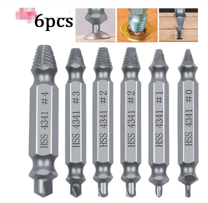 

6 pcs Drill Bit Set Broken Head Screw Removal Tool Bolt Screw Extractor Breaker Screw Remover Stripping Tool