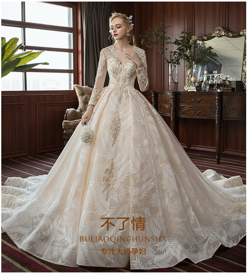 wedding dress for big belly