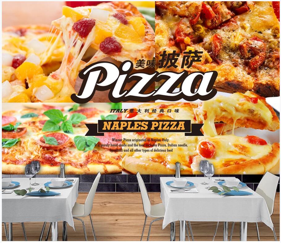 

3d wallpaper custom photo Delicious pizza italian western food tv background living room home decor 3d wall murals wallpaper for walls 3 d, Non-woven