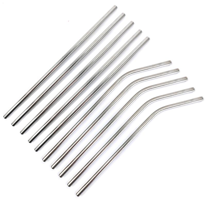 

6mm Wide Straw Reusable Metal Straw Set Bubble Straws 304 Stainless Steel Straws free shipping
