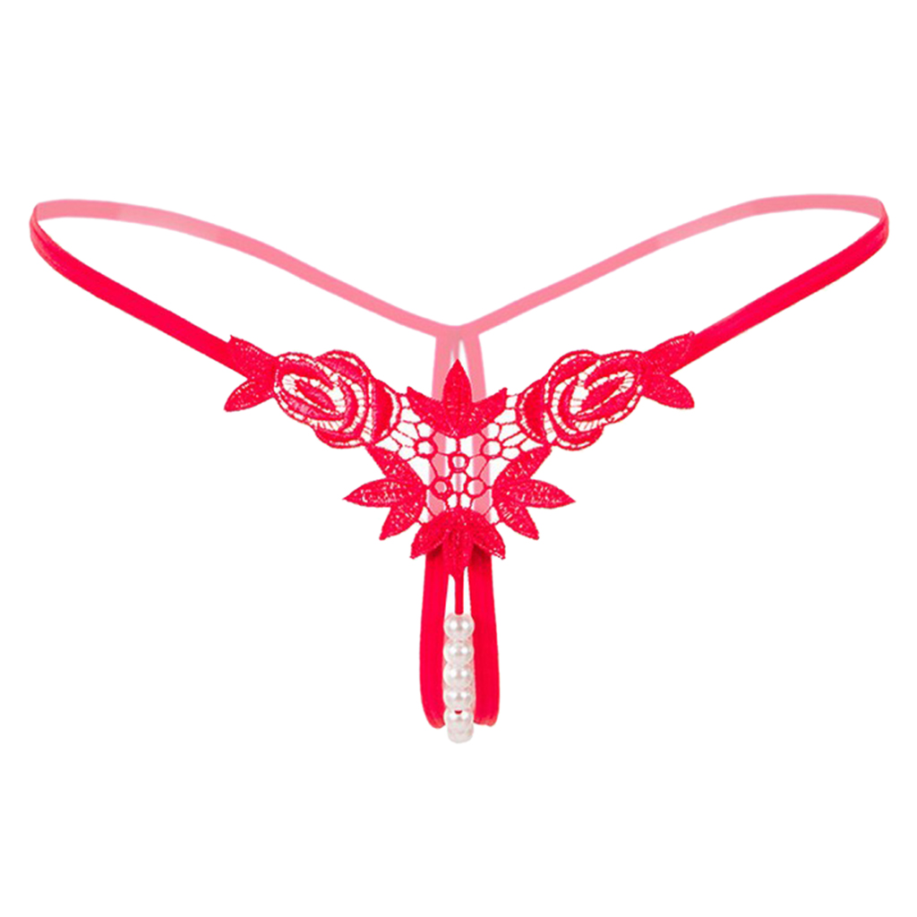 

Women's Hollow Lace Panties Opening Thin Thongs Beaded Massage Strings Panties Panties Underwear