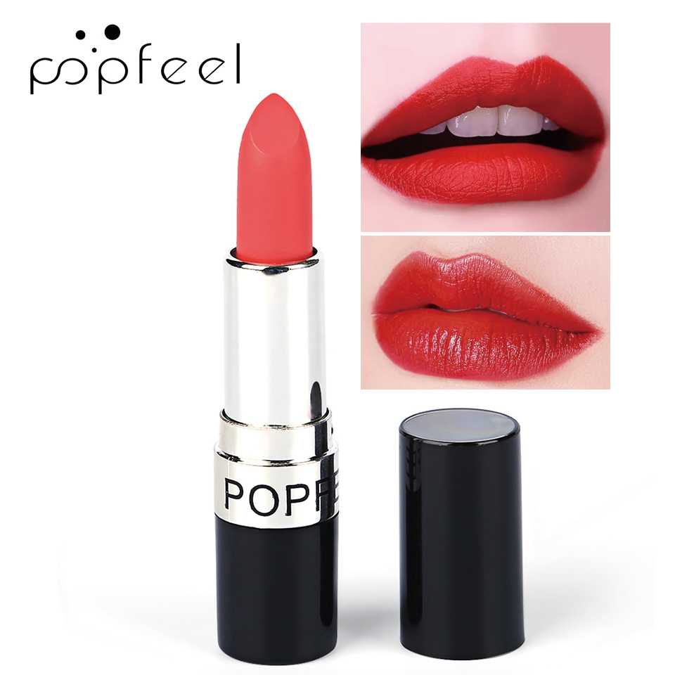 

POPFEEL 20 Color Nude Matte Lipstick Non-Stick Cup Long-lasting Lip Stick Waterproof/Water-Resistant Easy to Wear Lip Makeup 19g, Sky blue