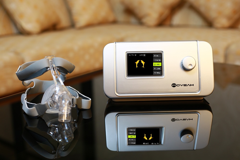 MOYEAH CPAP Snoring Machine Portable Breathing Device With CPAP Nasal Mask Strap Tube Filter Bag For Sleep Apnea and UV Sanitizer bag-image-574527396
