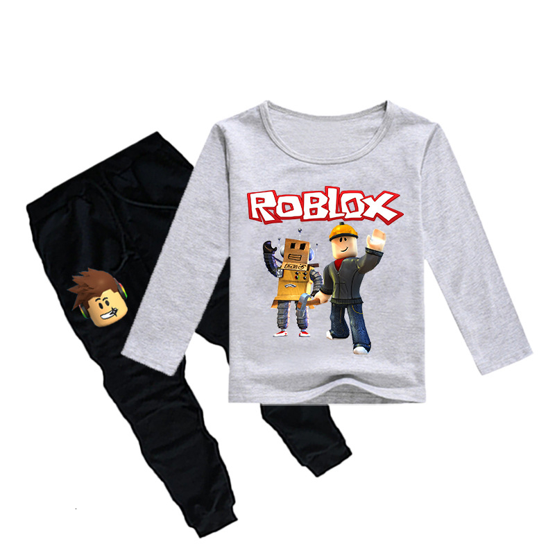 2020 Roblox Childrens Wear Leisure Time Round Collar Long Sleeves