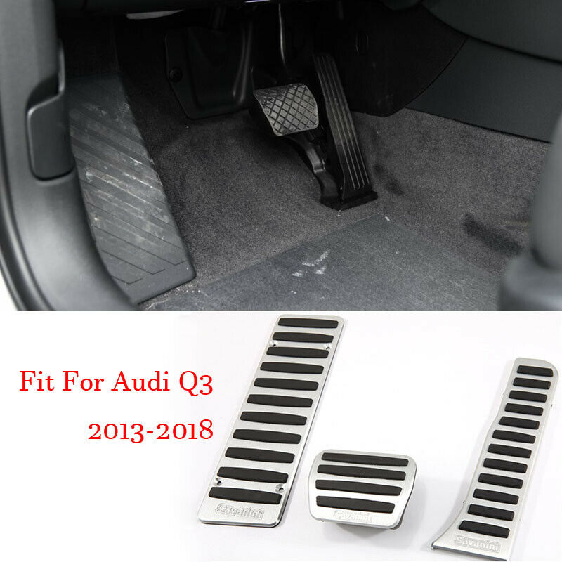Alloy Accelerator Gas Brake Footrest Pedal Plate Pad Cover Fit For Audi Q3 2013-18-image-538769848