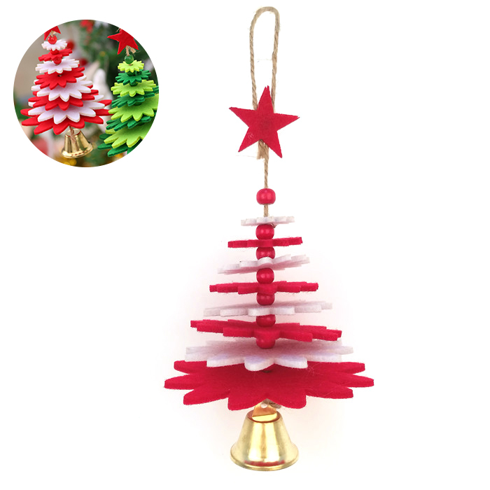 

Christmas Ornament Xmas Tree Hanging Tags Cloth Christmas Tree Atmosphere Fabric Pendant Red Red