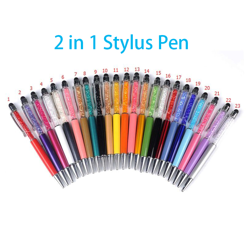 1 Stylus Tablet Pen Touch Screen Pen Write Ball Point Pen Crystal Rhinestone