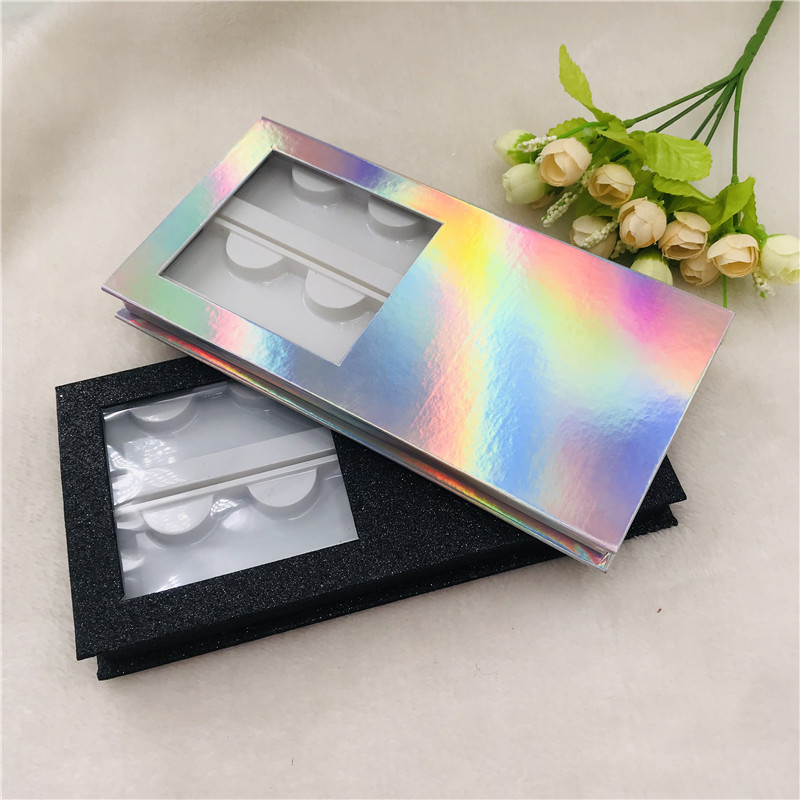 

4 Pairs Mink Eyelashes Book Custom Packaging Private Logo Dramatic Long 3D 25mm Mink False Lashes Book