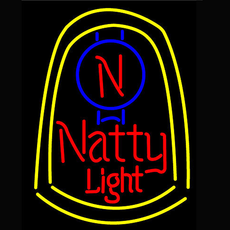 

100% Unbreakable Natural Natty Light Neon Sign Light Beer Bar Pub Restraunt Wall Decor Real Glass Tube