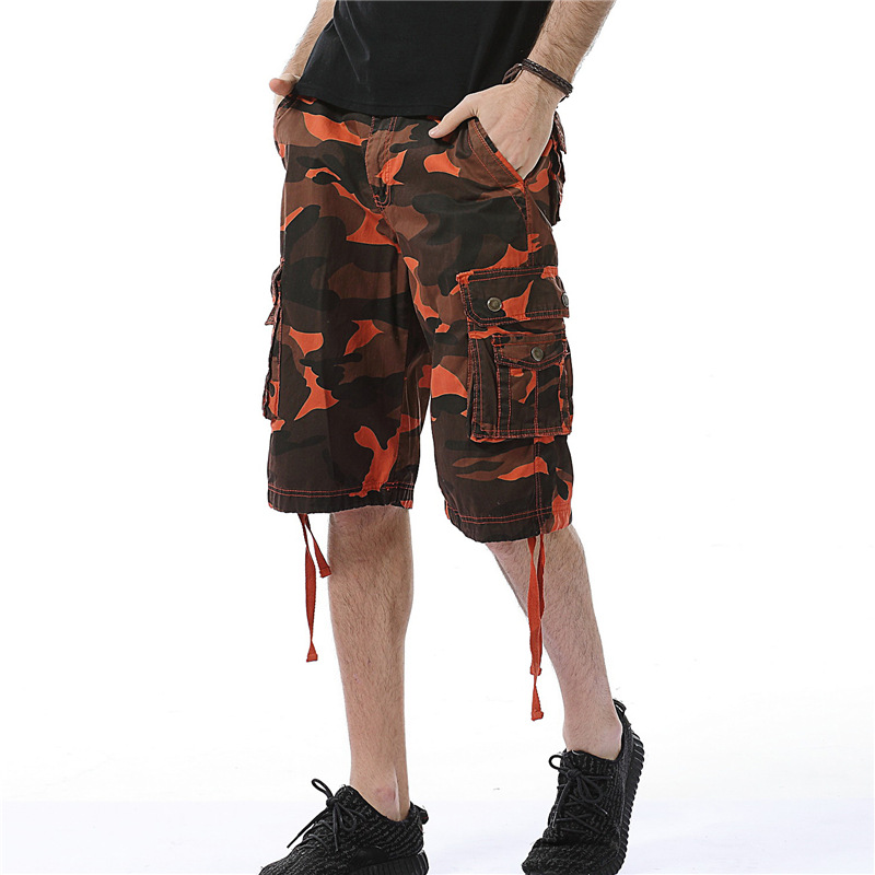 

Dhgate Cargo Shorts Mens Summer Cropped Pants with Big Pockets Casual Overalls Joggers Fashion Active New Clothes, Khaki