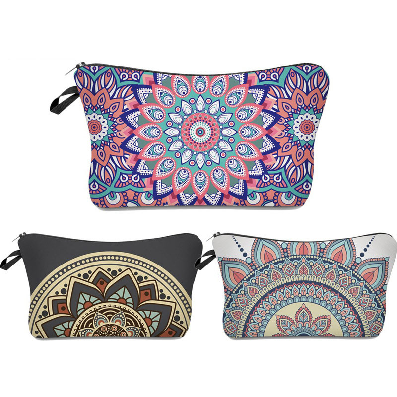 

Multifunction Zipper Cosmetic Organizer Bag Make Up Flower Printing Cosmetic Bag Fashion Women Makeup Bags Storage Pouch, 02 hzb755