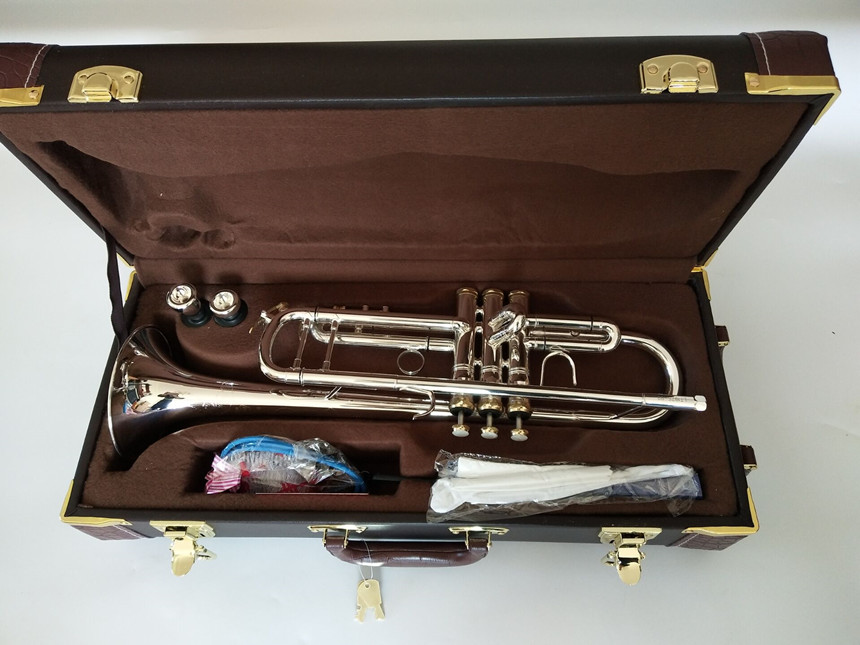 Musical instruments Super Professional performance NEW Trumpet LT197S-99 Bach High quality silver Plated With Mouthpiece Free