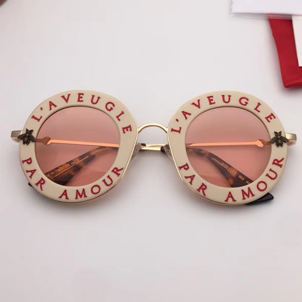 

Luxury 0113S Sunglasses For Women Fashion 0113 Designer Round Summer Style Black Gold Frame Top Quality UV Protection Lens Come With Case