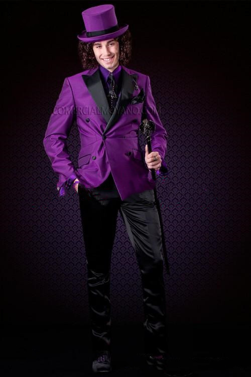 

Cheap And Fine Double-Breasted Groomsmen Peak Lapel Groom Tuxedos Men Suits Wedding/Prom Best Man Blazer ( Jacket+Pants+Tie) M77, Same as image